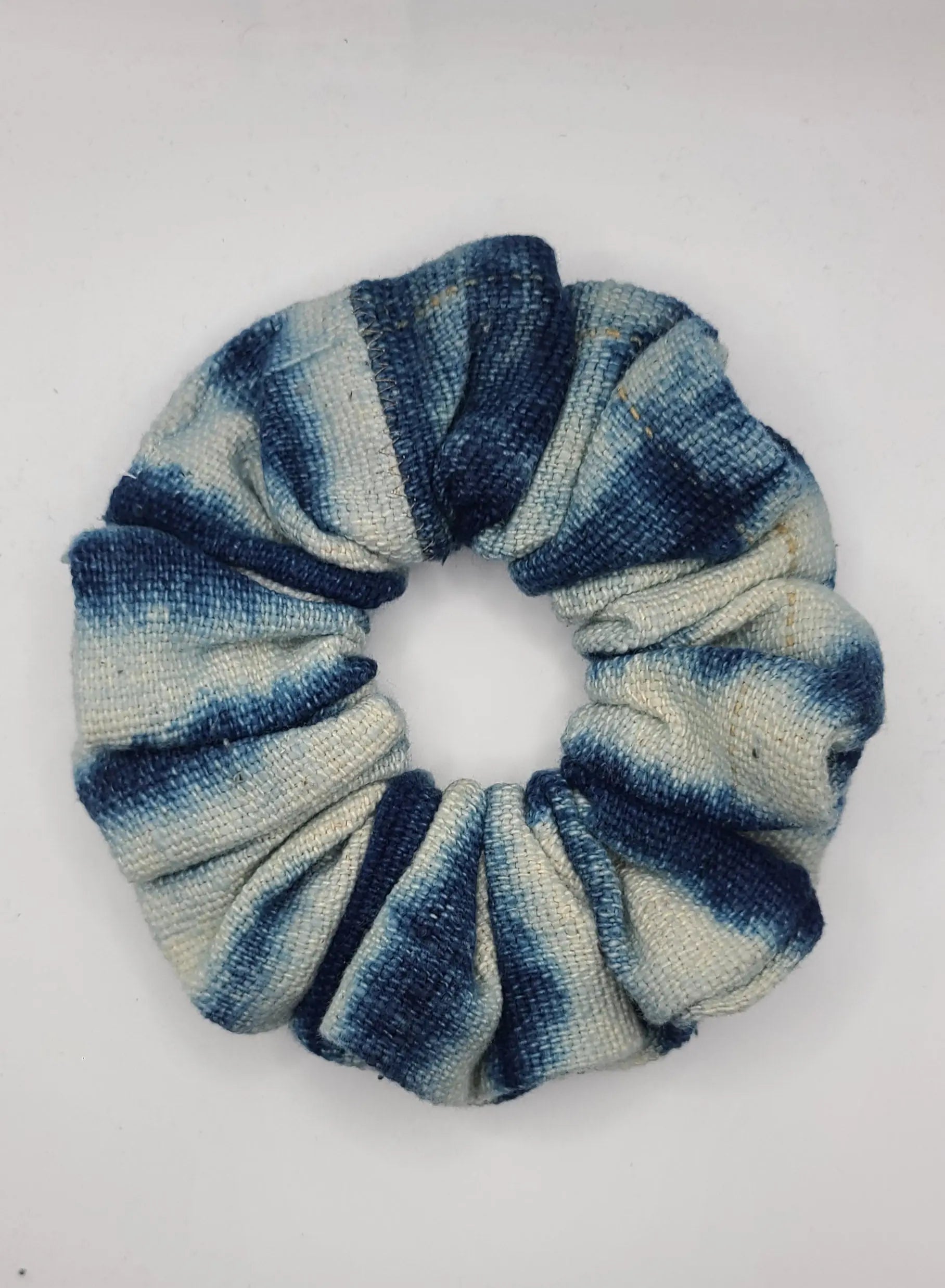 Shibori Style Mudcloth scrunchie WRAPPURE