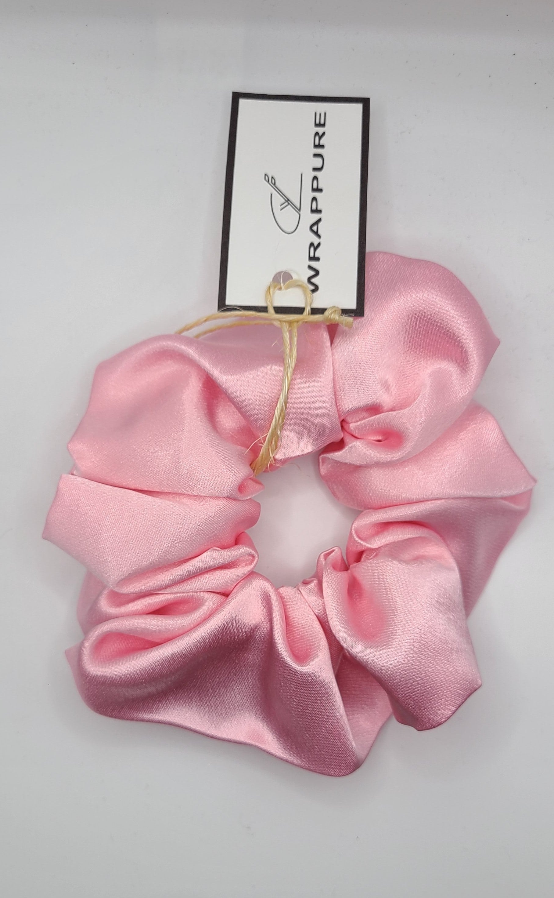 Rose Satin scrunchie WRAPPURE