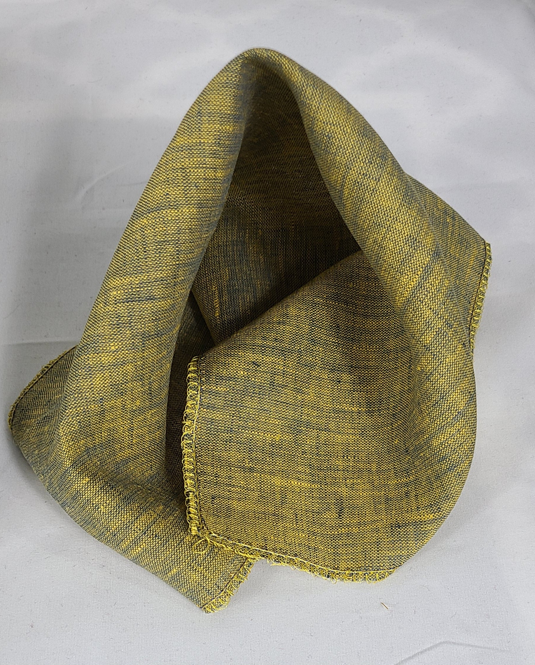 Mustard Gold linen pocket square WRAPPURE