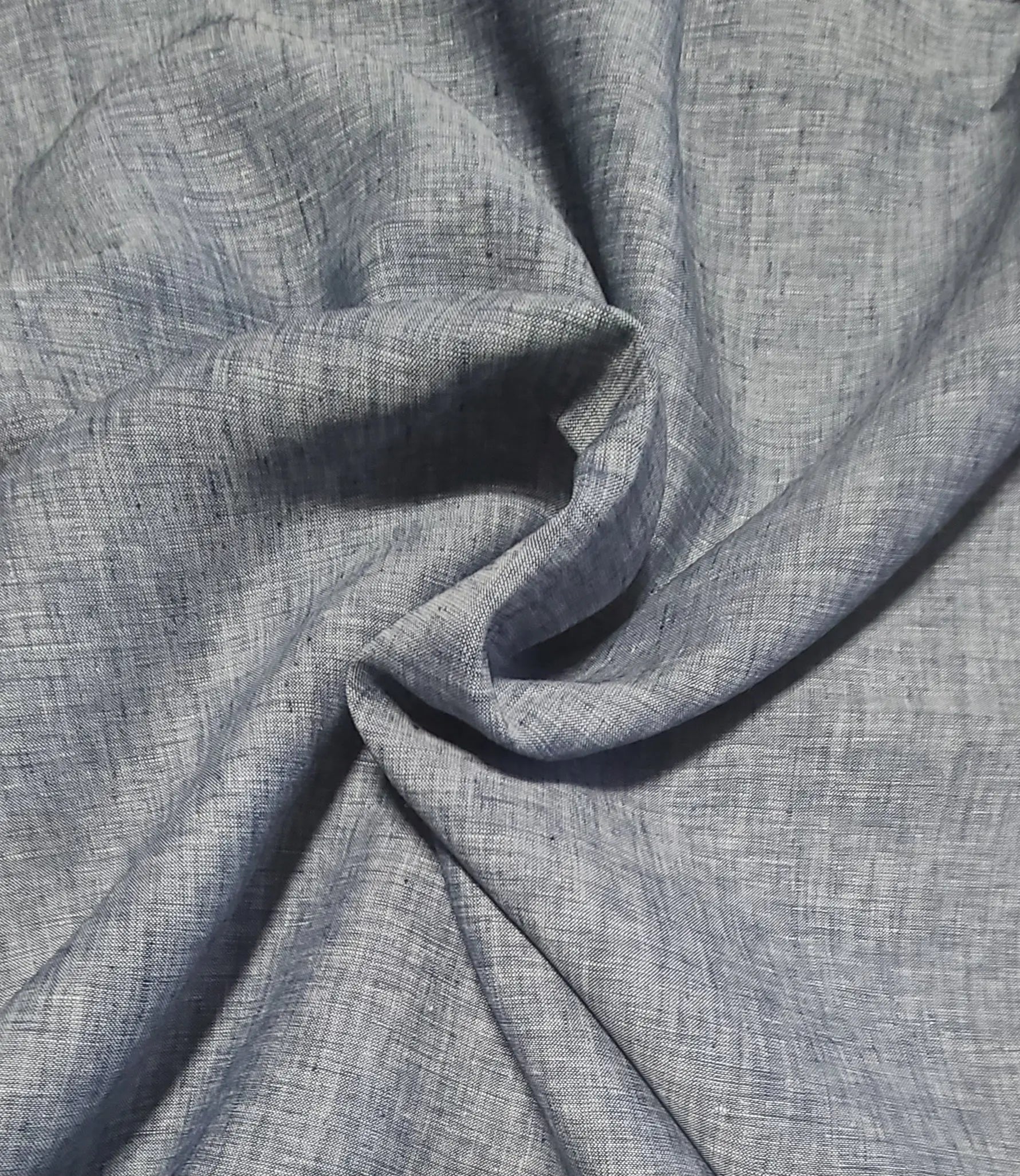 Slate Linen Chambray fabric WRAPPURE
