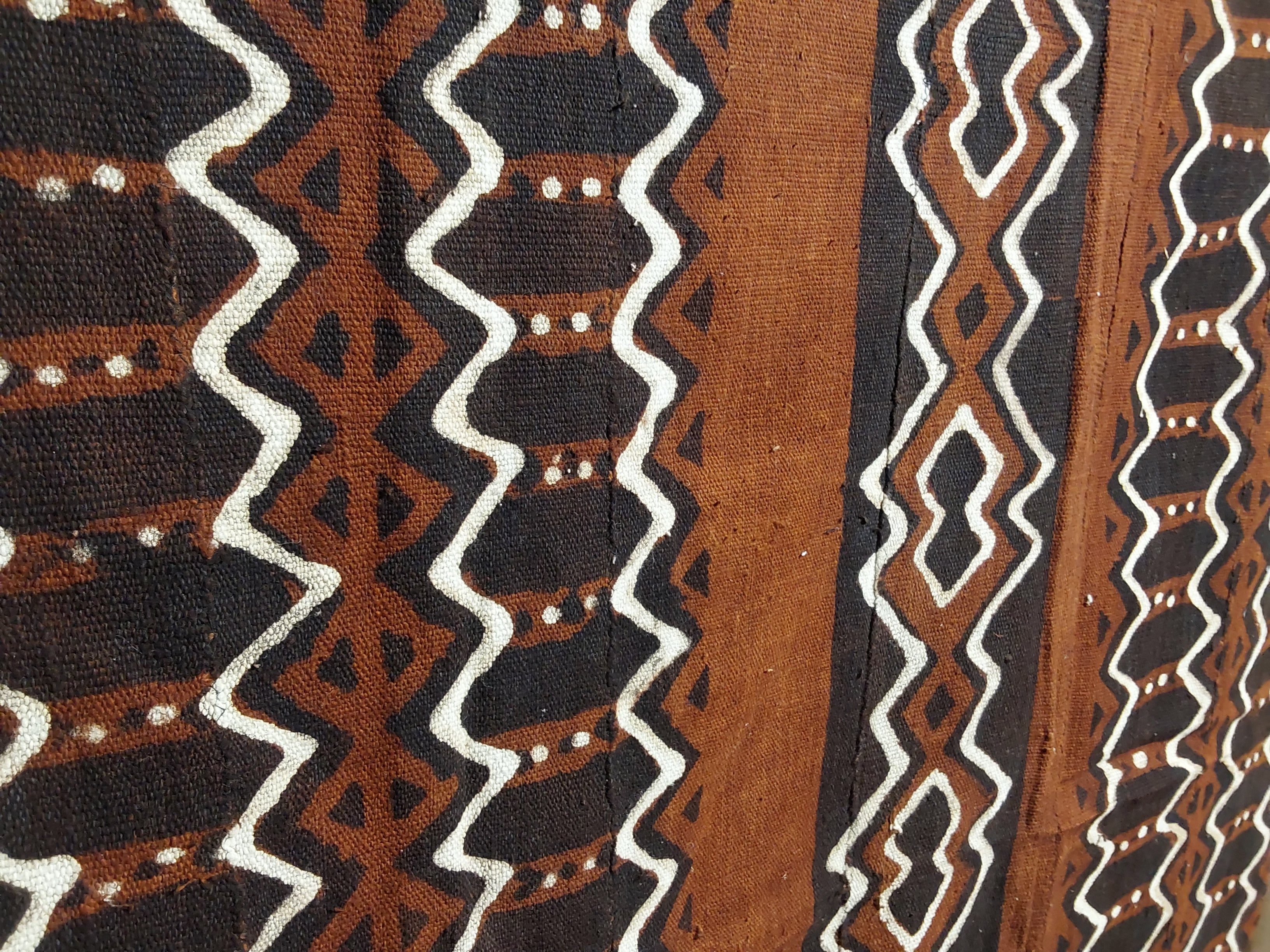 Brown and White Bravery Mudcloth WRAPPURE