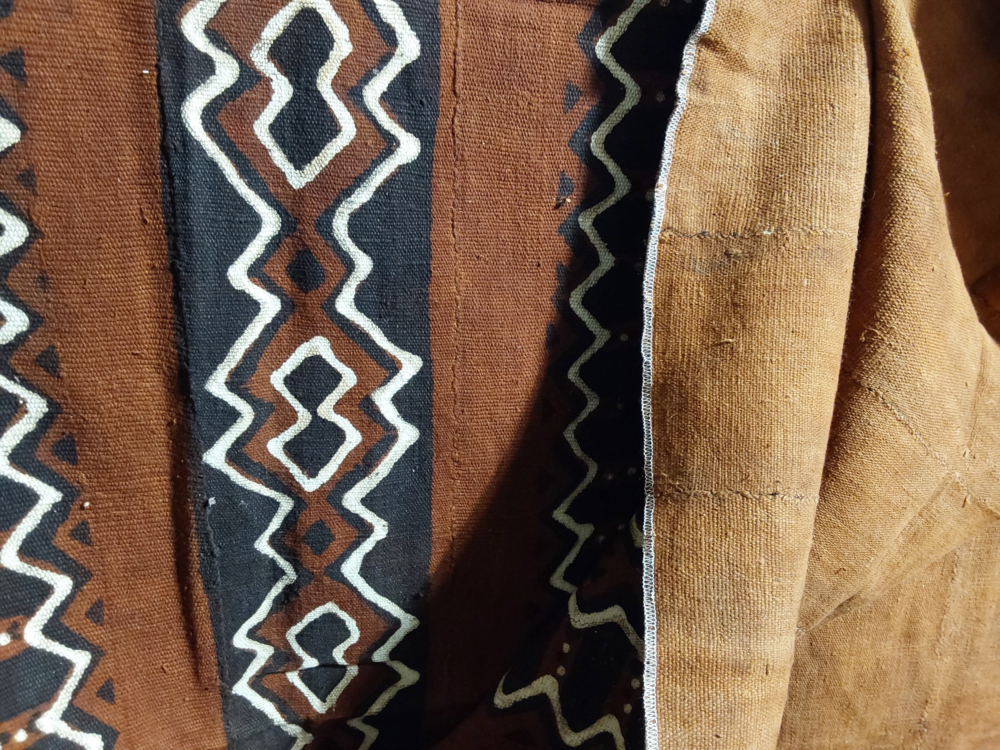 Brown and White Bravery Mudcloth WRAPPURE