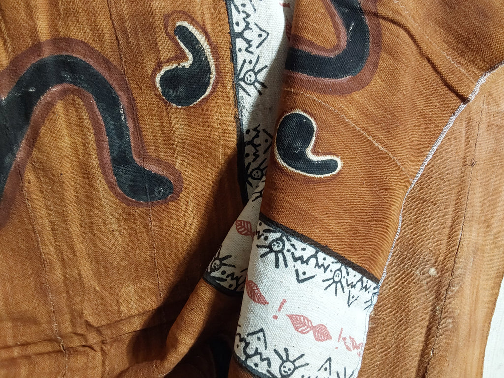 Artisanal brown mudcloth WRAPPURE