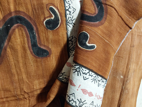 Artisanal brown mudcloth