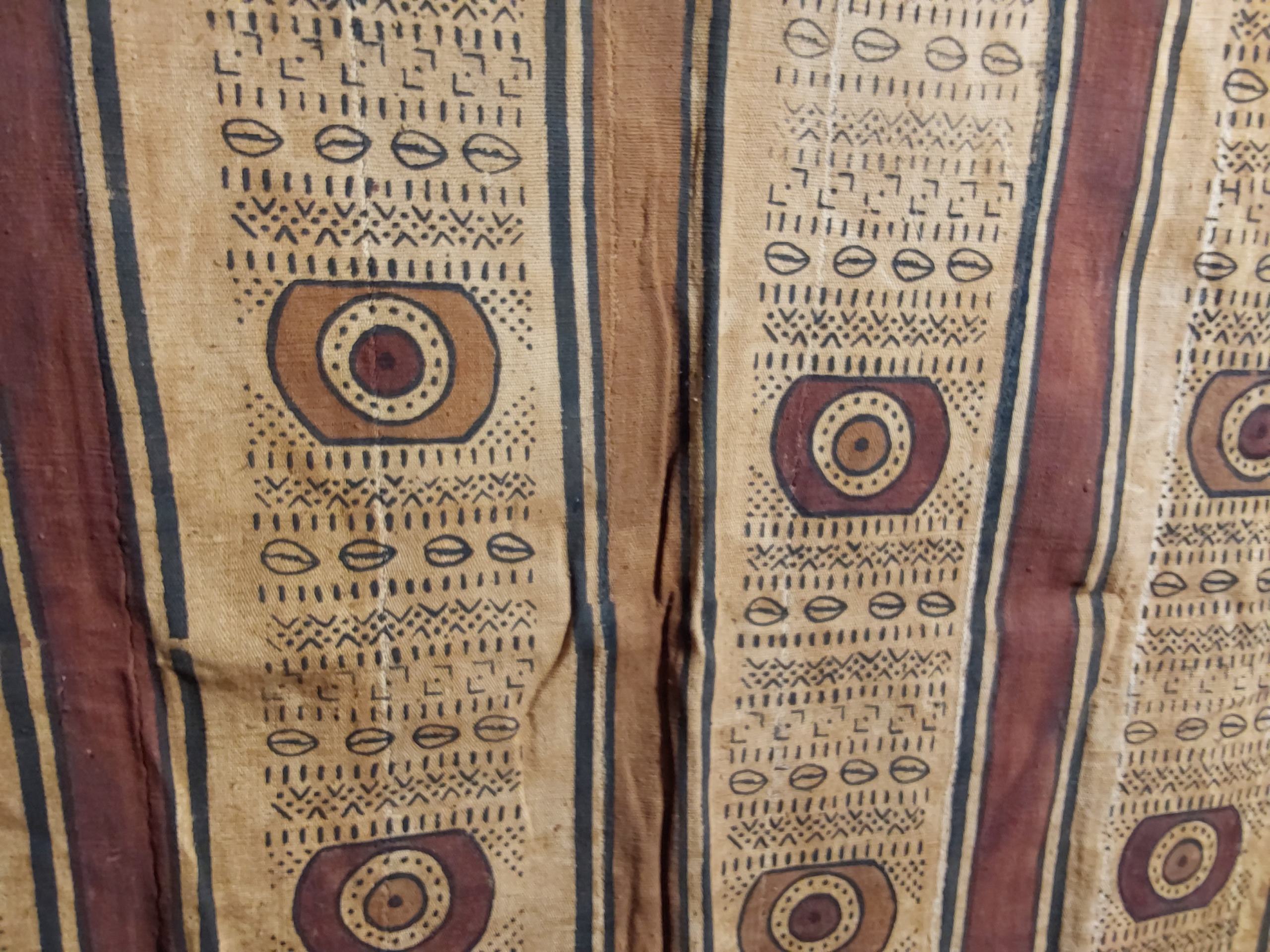 Beige on Brown House of shells design mudcloth WRAPPURE