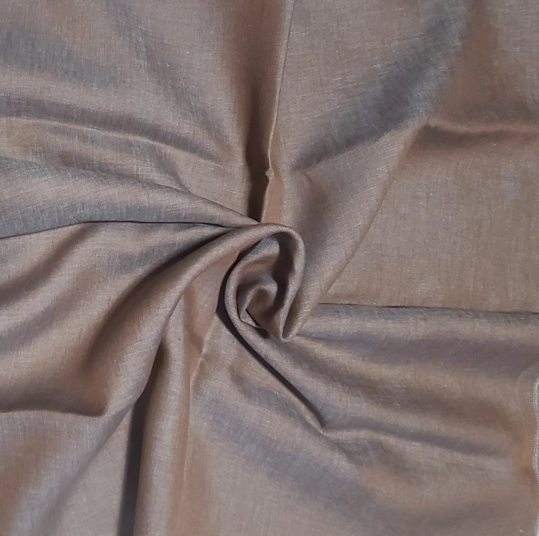  light brown linen chambrey fabric
