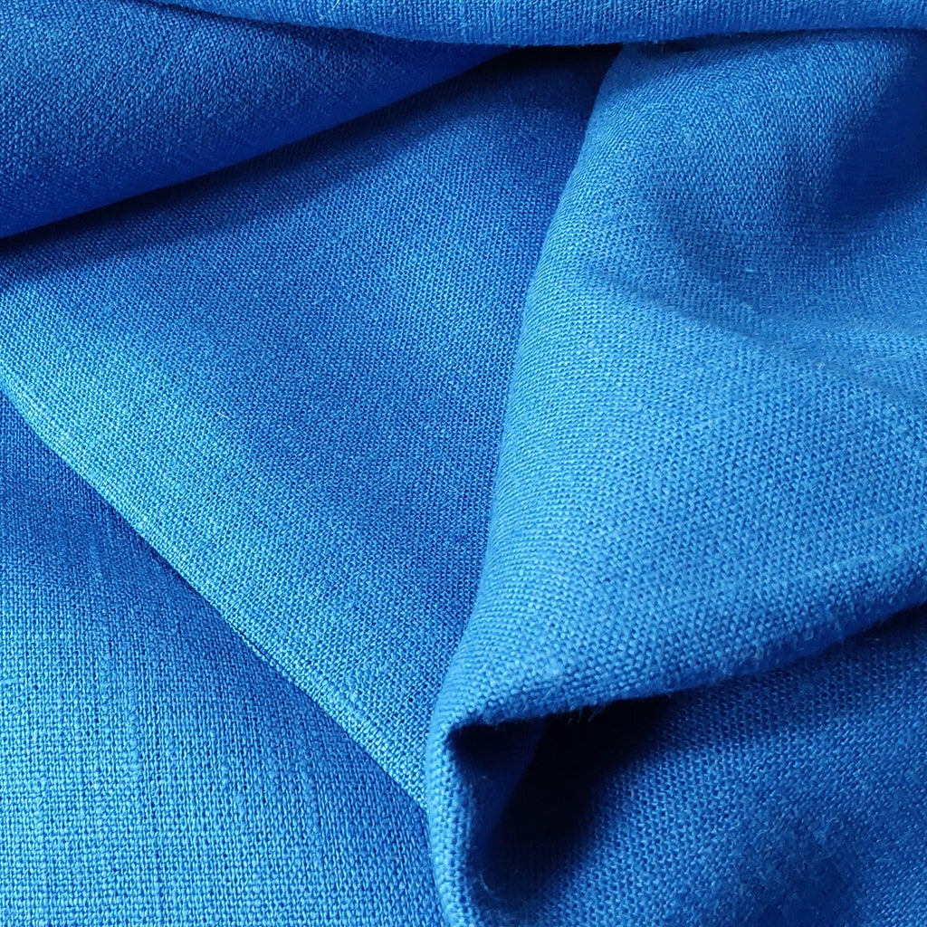 Cornflower Blue Linen fabric WRAPPURE