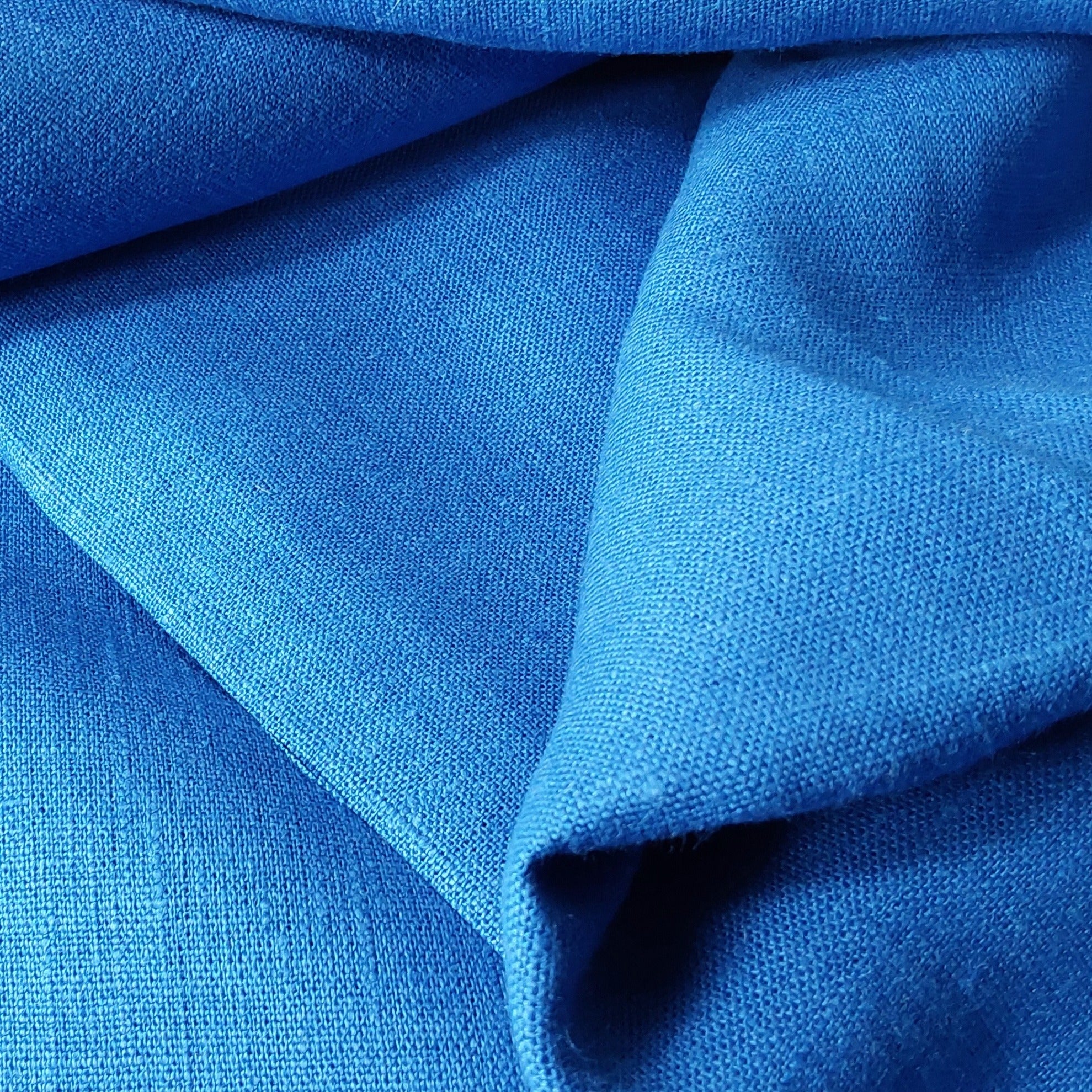 Cornflower Blue Linen fabric WRAPPURE
