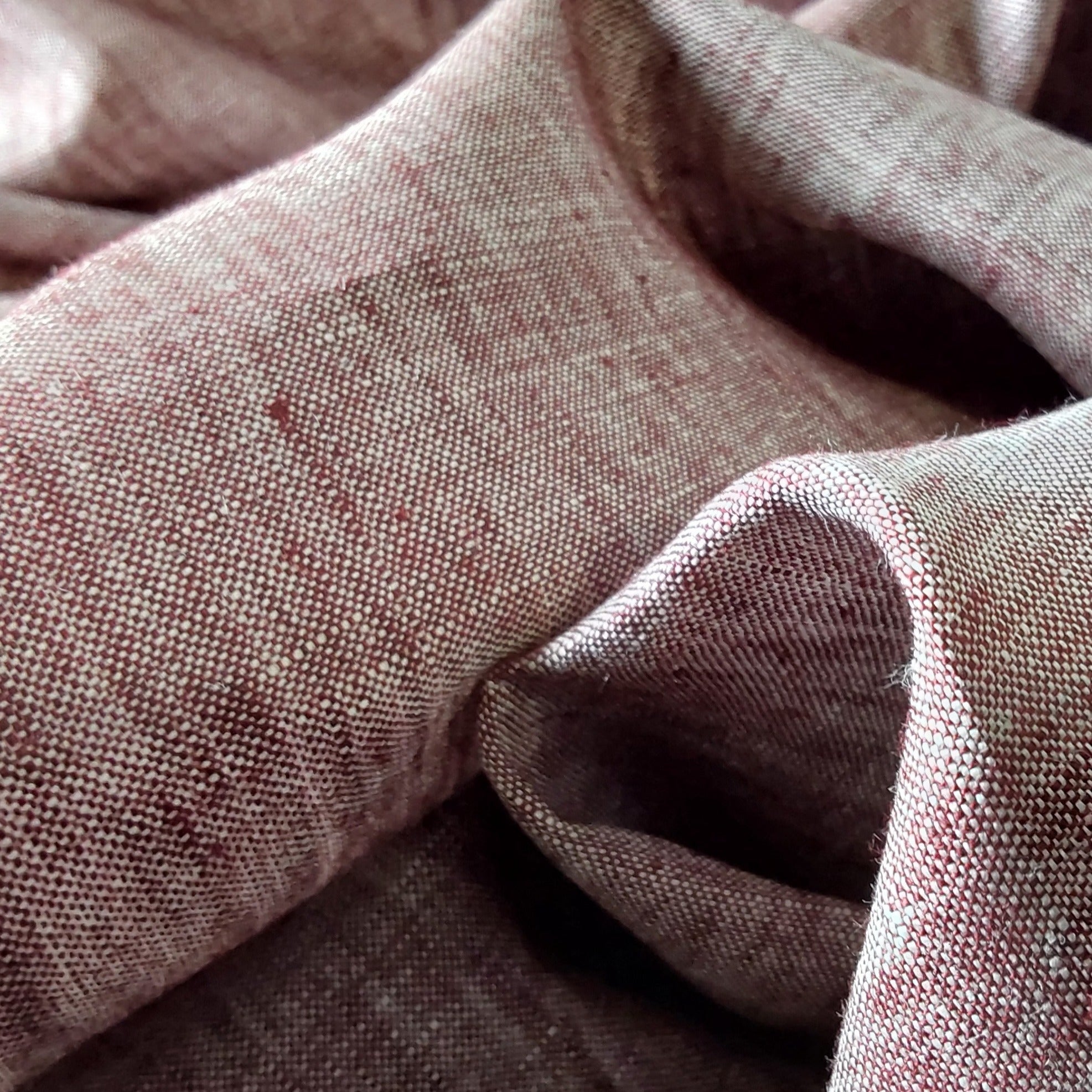 Rust Linen Chambray fabric WRAPPURE