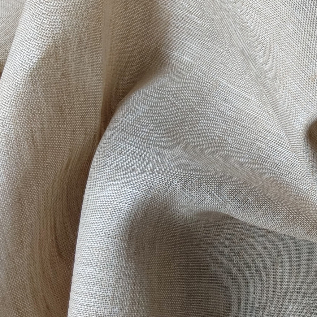 Soft Beige linen chambray fabric