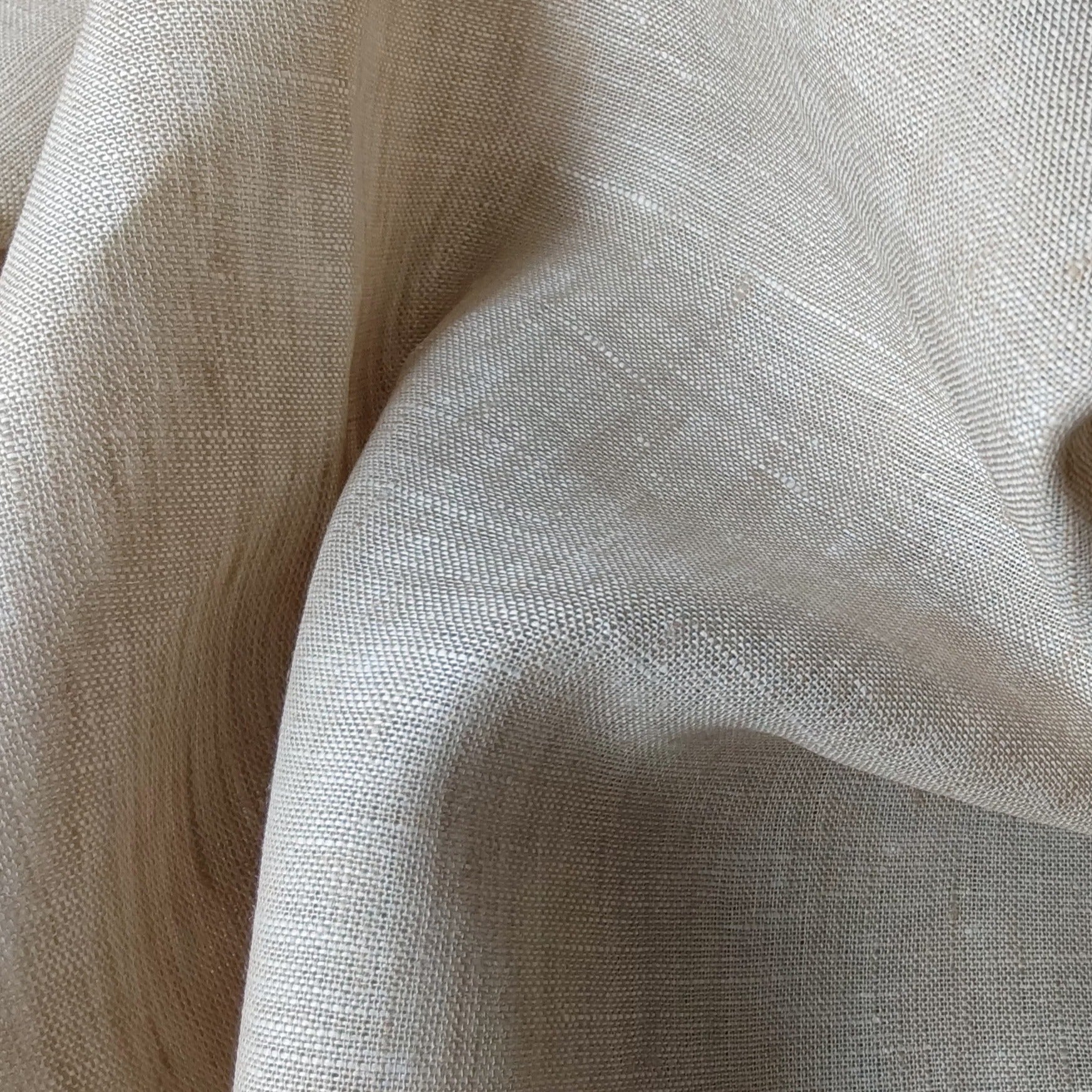 Soft Beige linen chambray fabric
