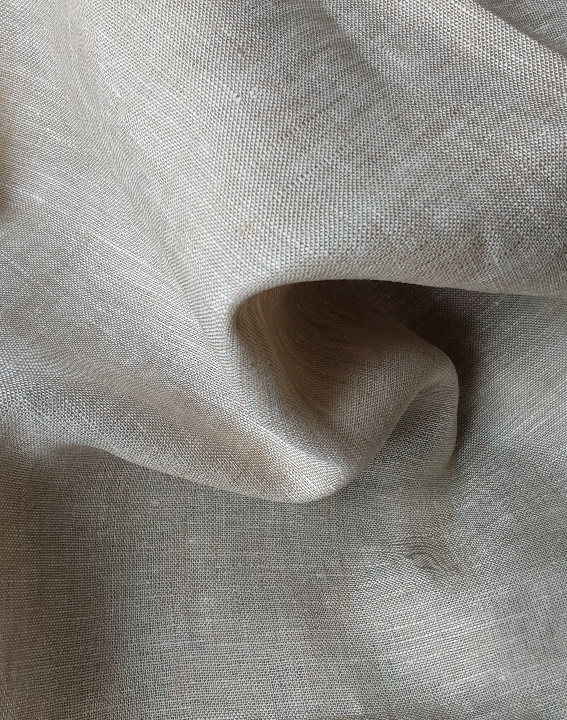 Soft Beige linen chambray fabric